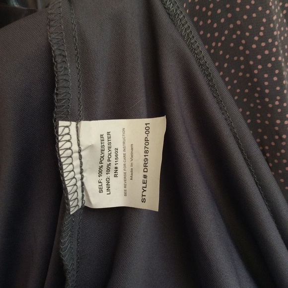 Flattering & Flowy Lush hi lo mini dress with pink dots, lined - Picture 8 of 8